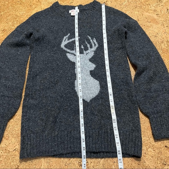 Anthropologie Yes Lola Alpaca Wool Blend Deer Sweater Sz XS - Picture 9 of 11